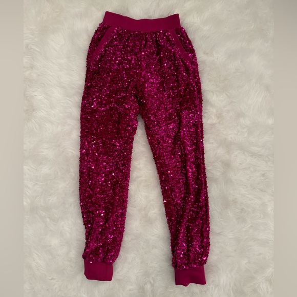 Lola & the Boys Ladies Magic Hot Pink Sequin Set - Picture 2 of 5